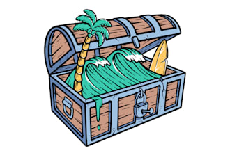 design high quality mini treasure chest logo with express delivery