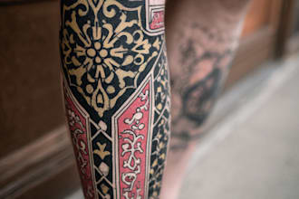 design unique handdrawn persian arabic calligraphy tattoo