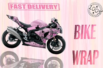 create professional and unique bike and van wrap design