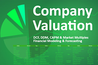 do company valuation, bonds and stocks analysis, pitch deck