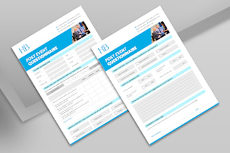 design professional questionnaire PDF forms