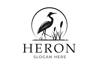 make an amazing crane bird line art logo design in 12 hours