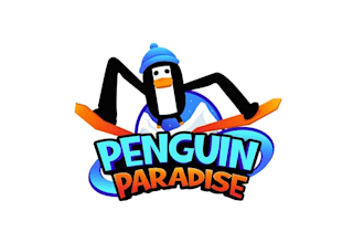 make unique popular game logo penguin paradise