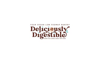 design online vegan bakery logo