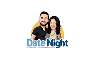 design podcast husband wife logo
