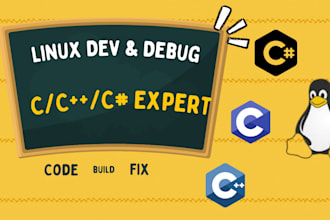 develop or fix c, cpp, c sharp and  linux programs or scripts