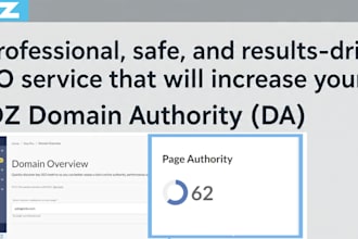 boost your website moz da to 70 with safe, whitehat and high authority SEO links