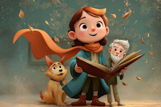 do children book illustration and children book cover