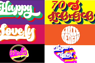 design retro vintage 70s logo,80s and circle typograph,t shirt