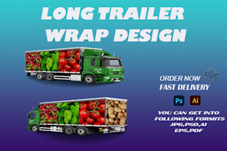 create professional  long trailer, gaming trailer wrap design