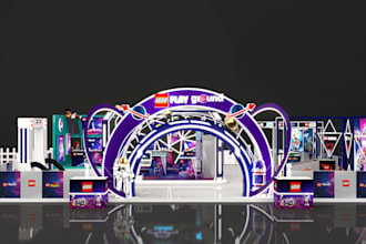 design 3d booths, stalls, stage setups, events