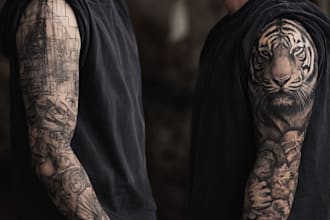 create a tattoo design of tattoo sleeve