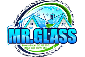 design unique window cleaning logo with unlimited revisions