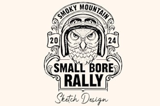 make outstanding traditional smoky mountain logo