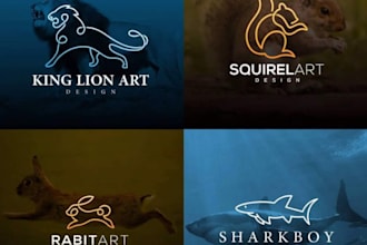 do minimalist line art logo design