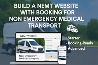 build a nemt website with booking for non emergency medical transport