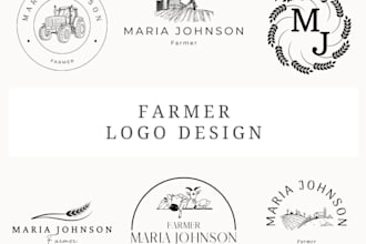 design farm, agriculture, irrigation, organic logo
