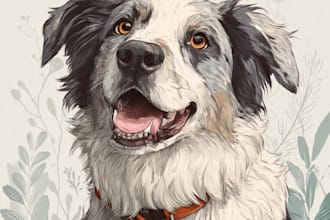 illustrate a pet portrait