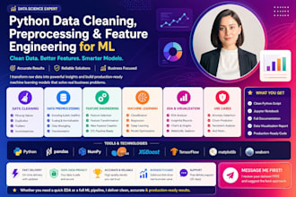 do python data cleaning, preprocessing and feature engineering for ml