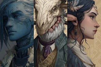 draw an amazing fantasy portrait for your original character