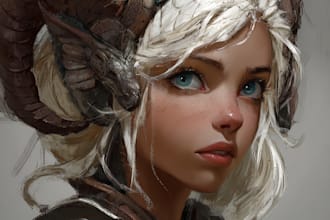 draw a fantasy character portrait for you