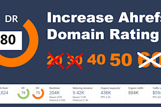 boost your domain rating to 80plus with high DR whitehat links in 30 days