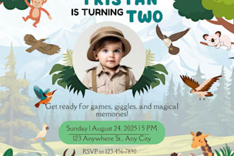 design birthday, wedding, or party invitations