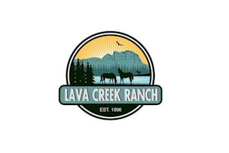 design looks nice resort in the mountains logo