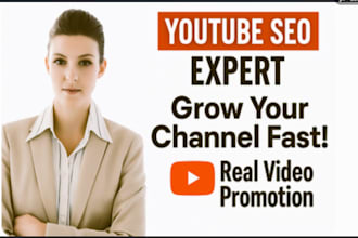 boost your yt video with seo and organic promotion