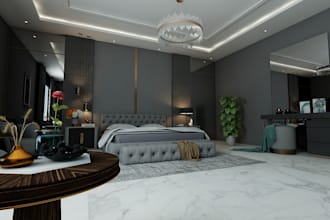 provide high quality 3d bedroom interior designing