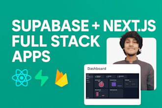 build supabase nextjs web app with authentication dashboard
