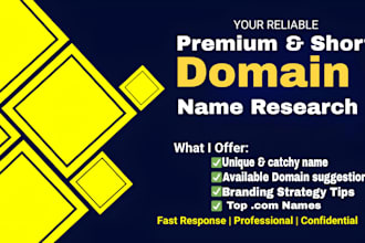 find the perfect domain and brand name for your startup