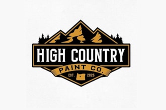 design vintage paint company logo