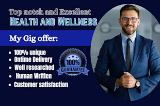 write well researched health, wellness, self help  ebook and course