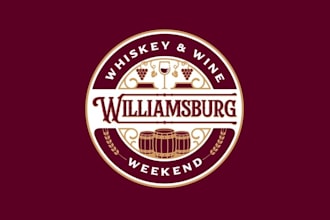 design whiskey wine festival event logo