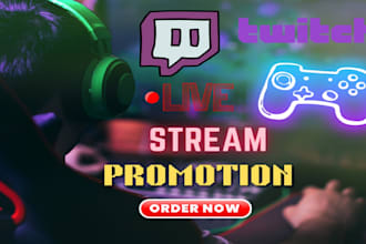 promote your twitch live stream viewers , live stream promotion