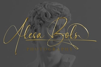 design a luxury handwritten signature logo