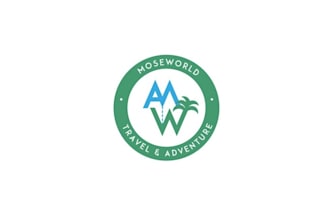 design magnificent travel adventure logo