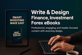 write and design finance, investment, money, forex trading ebook online course
