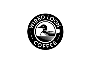 design wired loon coffee logo