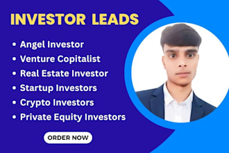find angel investors, venture capital and real estate investor leads