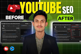 professionally optimize your youtube channel and video for fist ranking