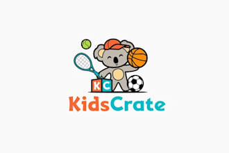 design unique sports and arts focused kids logo