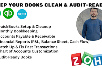 be your expert bookkeeper for qbo, xero, or zoho books