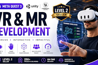 build immersive VR and mr training apps for meta quest 3