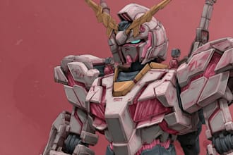 draw mecha, gundam and armor ilustration in my style