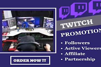 promote your twitch live stream to increase live viewers and chatters