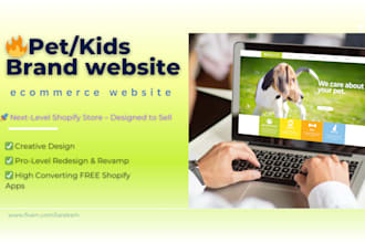 build shopify website for premium pet supplement brand
