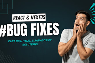 fix bug in your react next js or javascript website