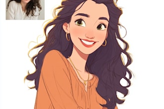 make a stunning disney style portrait